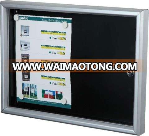 Aluminum frame lockable notice board with magnet, memo board, message board