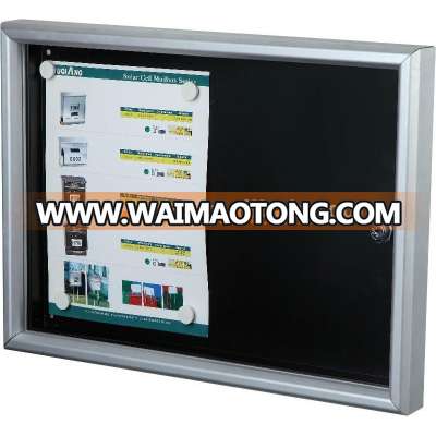 Aluminum frame lockable notice board with magnet, memo board, message board